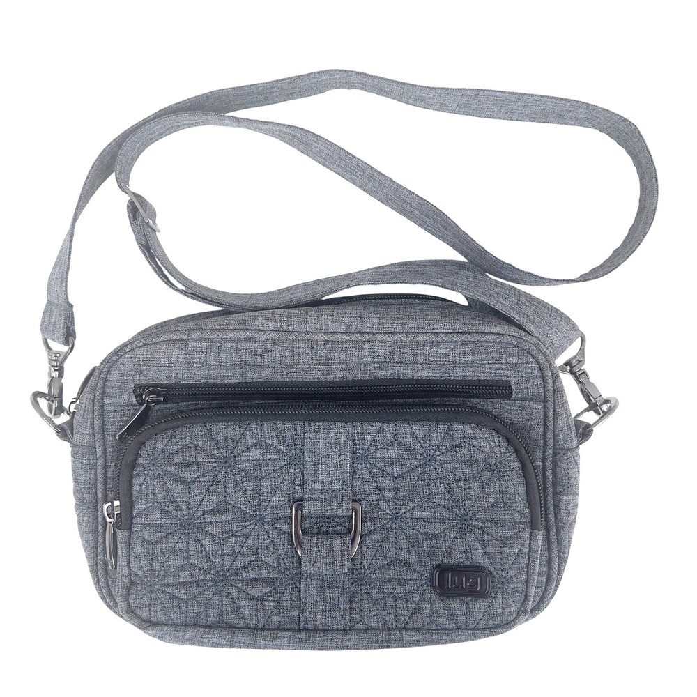 Lug Carousel Crossbody Bag Heather Gray Quilted Geometric Waist Pack Gorpcore